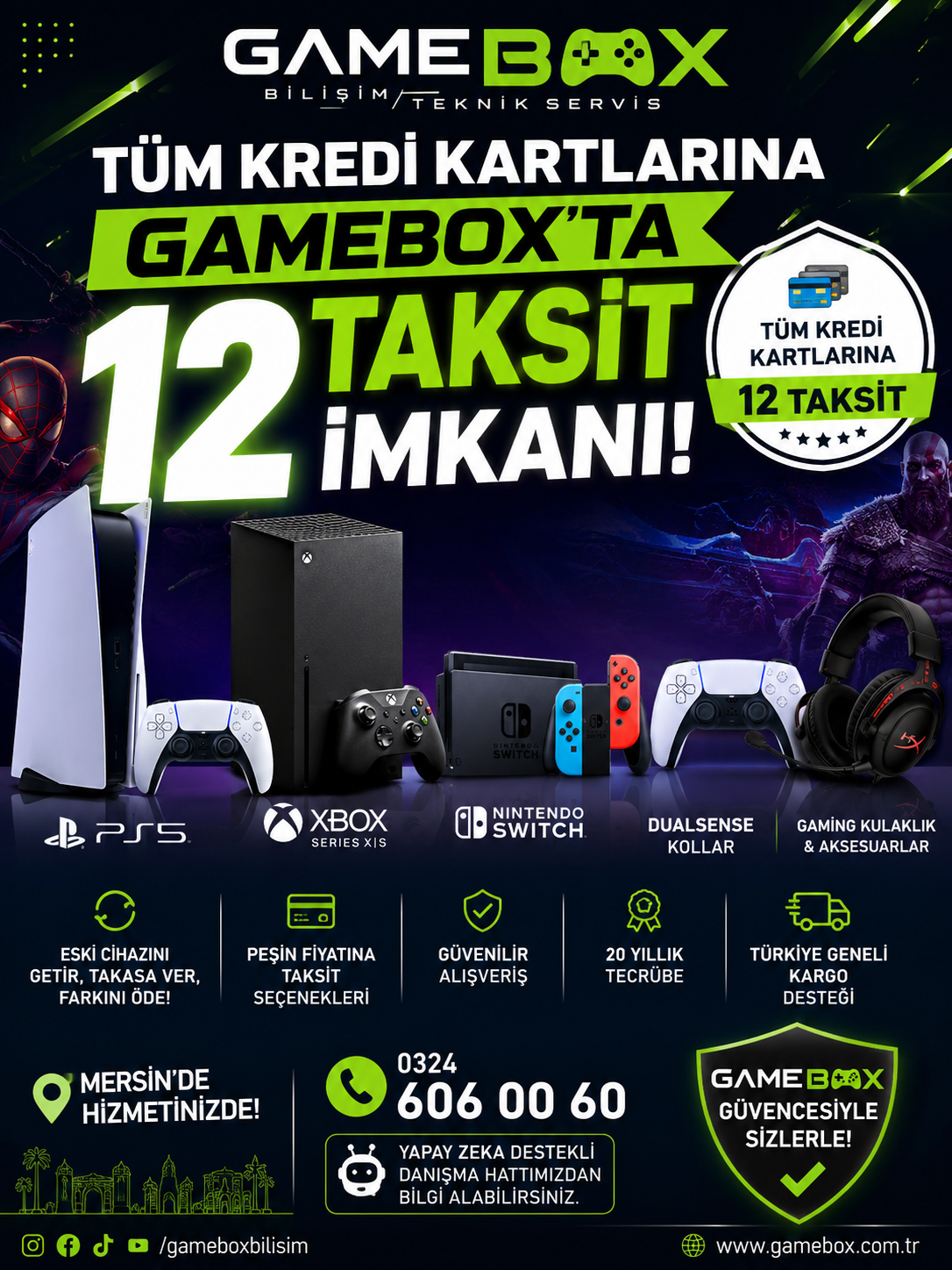 GAMEBOX’TA TÜM KREDİ KARTLARINA 12 TAKSİT İMKANI!