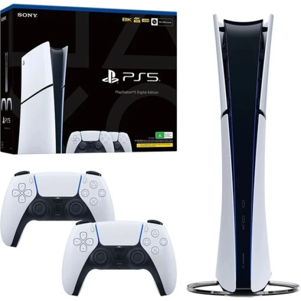Sony PlayStation 5 Slim Digital Edition Oyun Konsolu – 825 GB Depolama – 2 Adet DualSense – Yeni Seri (CFI-2116 / CFI-2118)